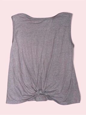 Anthropologie Heather Gray Knot-Back Sleeveless Tank